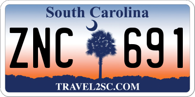 SC license plate ZNC691