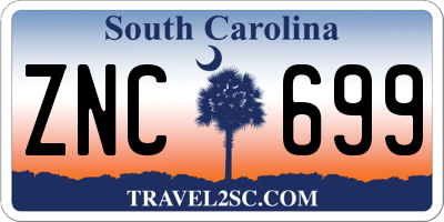 SC license plate ZNC699