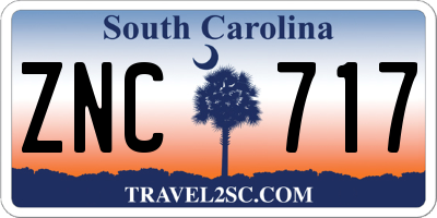 SC license plate ZNC717