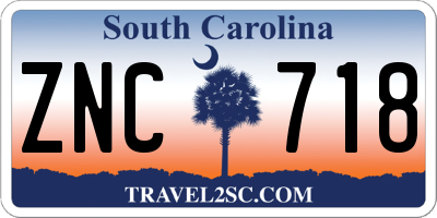 SC license plate ZNC718