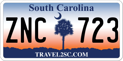 SC license plate ZNC723