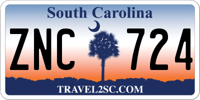 SC license plate ZNC724
