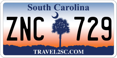 SC license plate ZNC729