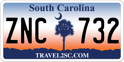 SC license plate ZNC732