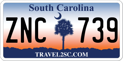 SC license plate ZNC739