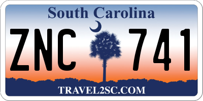 SC license plate ZNC741