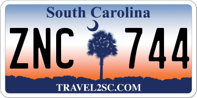 SC license plate ZNC744