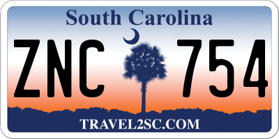 SC license plate ZNC754
