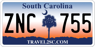 SC license plate ZNC755