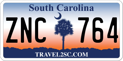 SC license plate ZNC764