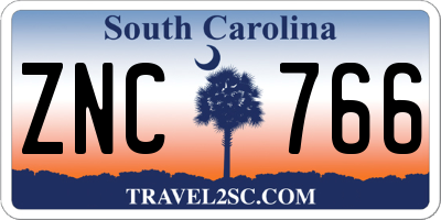 SC license plate ZNC766