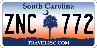 SC license plate ZNC772