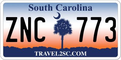 SC license plate ZNC773