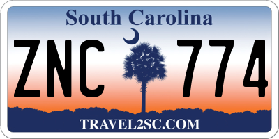 SC license plate ZNC774