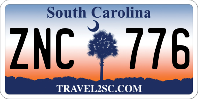 SC license plate ZNC776