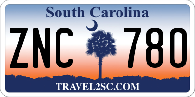 SC license plate ZNC780