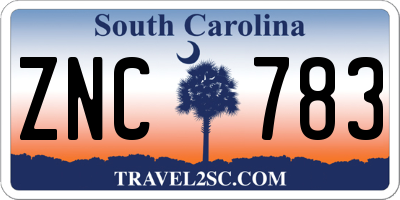 SC license plate ZNC783