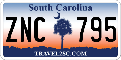 SC license plate ZNC795