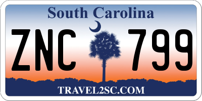 SC license plate ZNC799