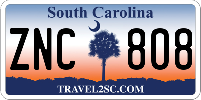 SC license plate ZNC808