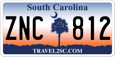 SC license plate ZNC812