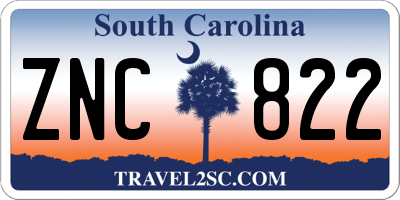 SC license plate ZNC822