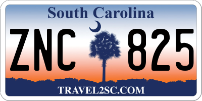 SC license plate ZNC825