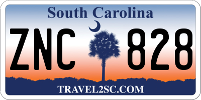 SC license plate ZNC828