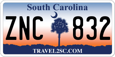 SC license plate ZNC832