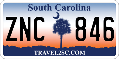 SC license plate ZNC846