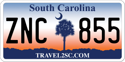 SC license plate ZNC855