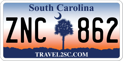 SC license plate ZNC862