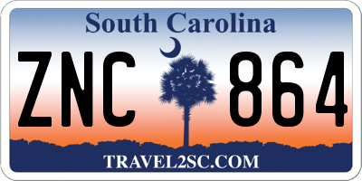 SC license plate ZNC864