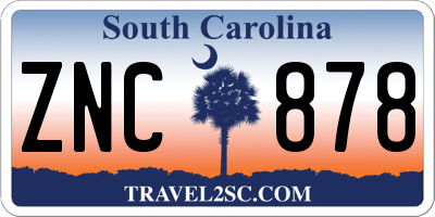 SC license plate ZNC878