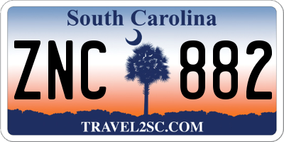 SC license plate ZNC882