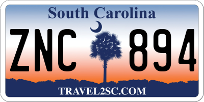 SC license plate ZNC894
