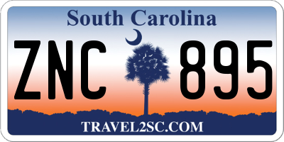 SC license plate ZNC895
