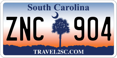 SC license plate ZNC904