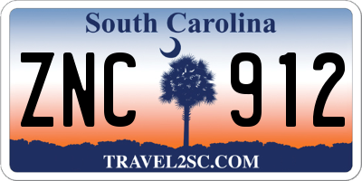 SC license plate ZNC912