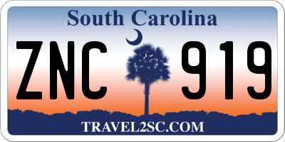 SC license plate ZNC919