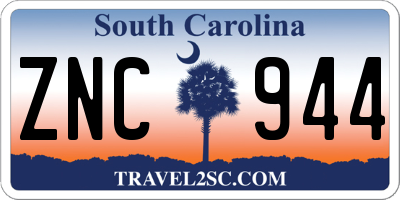 SC license plate ZNC944
