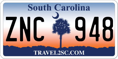 SC license plate ZNC948