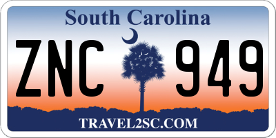 SC license plate ZNC949