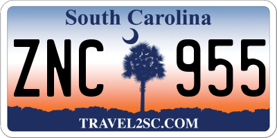 SC license plate ZNC955