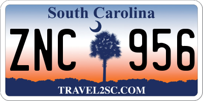 SC license plate ZNC956
