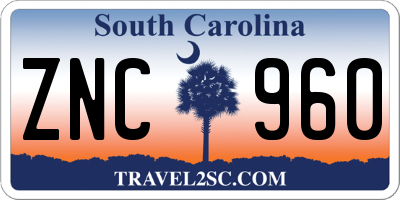 SC license plate ZNC960
