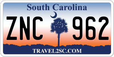 SC license plate ZNC962