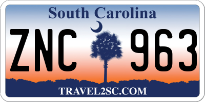 SC license plate ZNC963