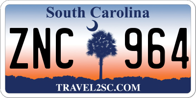 SC license plate ZNC964