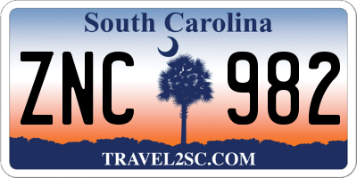 SC license plate ZNC982